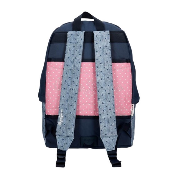 Mochila Escolar Adap. 42Cm PEPE JEANS Noni Denim Multicolor | Ref. 186.68223D1