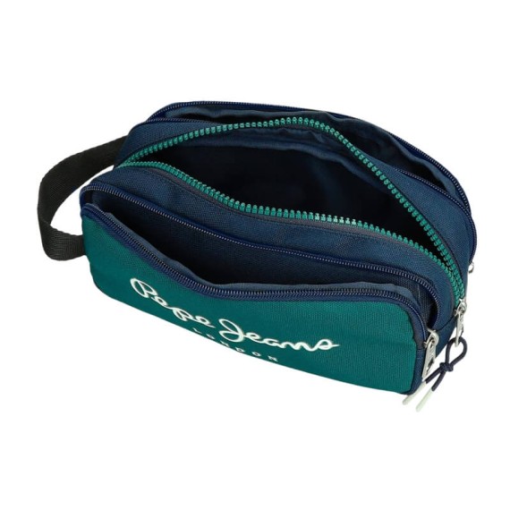 Estojo Escolar 3 Compartimentos PEPE JEANS Ben Verde | Ref. 186.6954721
