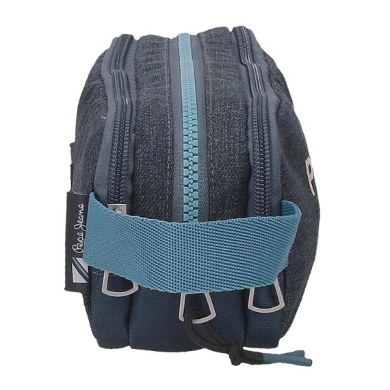 Estojo Escolar 3 Compartimentos PEPE JEANS Edmon Azul Escuro | Ref. 186.6914721