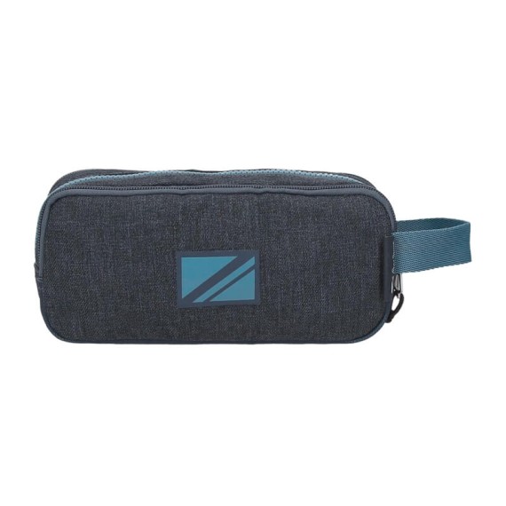 Estojo Escolar 3 Compartimentos PEPE JEANS Edmon Azul Escuro | Ref. 186.6914721