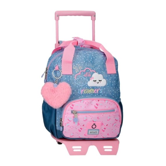 Mochila Pré-Escolar 28Cm c/ Carro ENSO Dreamers Azul | Ref. 186.96922T1