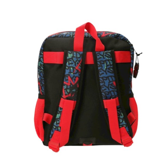 Mochila Pré-Escolar Adap. 33cm SPIDERMAN Urban Vermelha | Ref. 186.29323D1