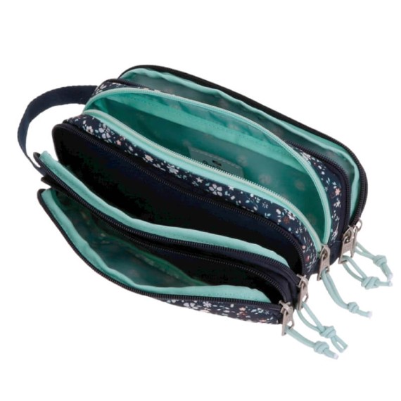 Estojo Escolar 5 Compartimentos PEPE JEANS Alenka Azul Marinho | Ref. 186.6714521