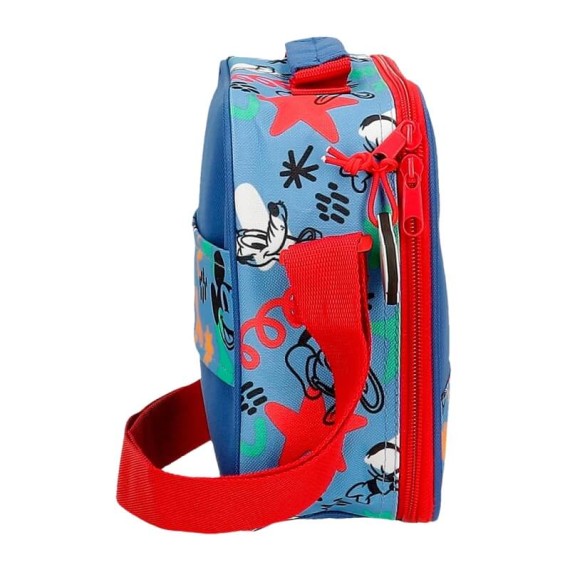 Lancheira Térmica Adaptável MICKEY Peek a Boo Azul Marinho | Ref. 186.4224841