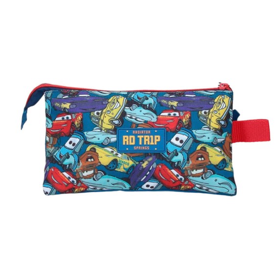 Estojo Escolar Triplo CARS RD Trip Azul | Ref. 186.2024343