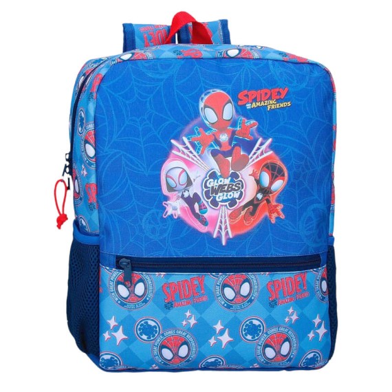 Mochila Pré-Escolar Adap. 33cm SPIDEY Power of 3 Azul | Ref. 186.20123D2