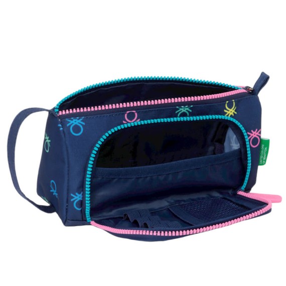 Estojo Escolar c/ Bolso Exterior BENETTON Cool Azul | Ref. 248.412450917