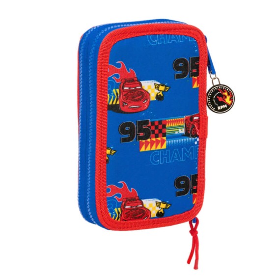 Estojo Escolar Duplo 28 Peças CARS Race Ready Azul | Ref. 248.412411854 Estojo Escolar Duplo 28 Peças CARS Race Ready Azul | Ref. 248.412411854