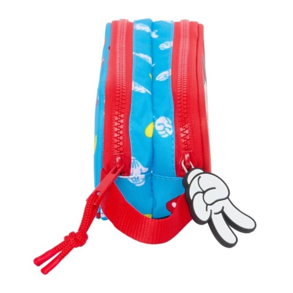 Estojo Escolar Duplo MICKEY Fantastic Azul/Vermelho, Modelo: Estojo 2 Compartimentos, Cor: Fantastic, 3 image