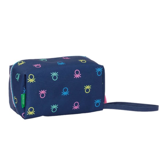 Estojo Escolar Quadrado Grande BENETTON Cool Azul | Ref. 248.812450050