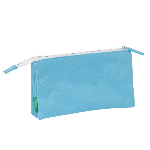 Estojo Escolar Triplo BENETTON Spring Azul Claro | Ref. 248.812451744 Estojo Escolar Triplo BENETTON Spring Azul Claro | Ref. 248.812451744
