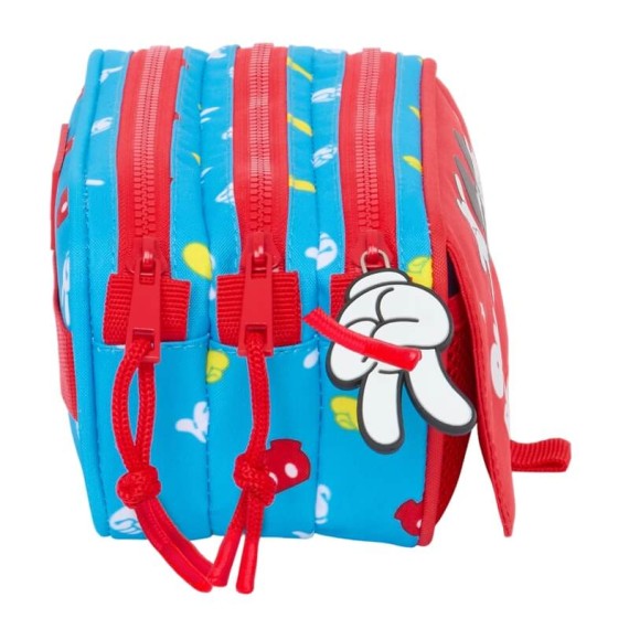 Estojo Escolar Triplo Big MICKEY Fantastic Azul/Vermelho | Ref. 248.812333710