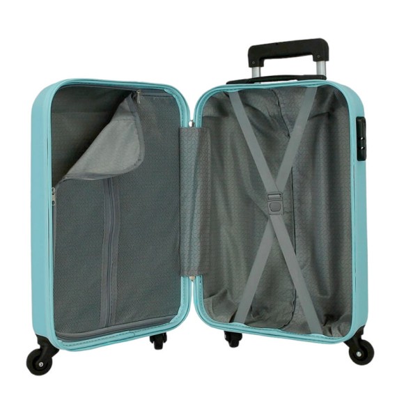 Mala de Cabine / Trolley 55cm 4 Rodas ROLL ROAD Flex Azul Claro | Ref. 186.584946EA