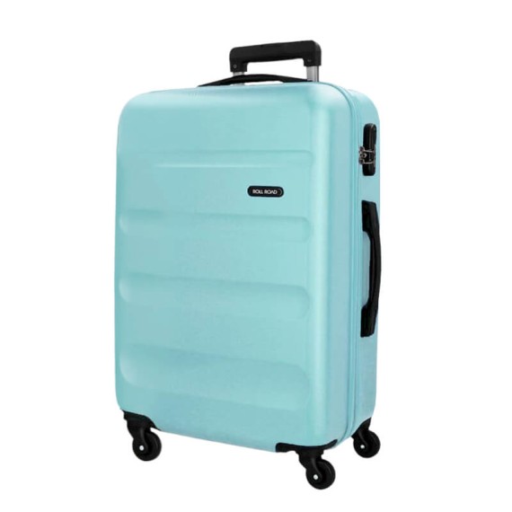 Mala de Viagem / Trolley Médio 65cm 4R ROLL ROAD Flex Azul Claro | Ref. 186.584946EB