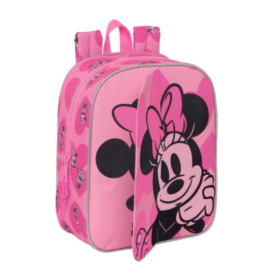 Mochila de Criança Adap. 27Cm Front-Inter MINNIE Loving Fuchsia | Ref. 248.612334232