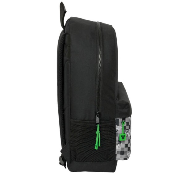 Mochila Escolar Adap. 46cm MINECRAFT Preta | Ref. 248.612447758 Mochila Escolar Adap. 46cm MINECRAFT Preta | Ref. 248.612447758