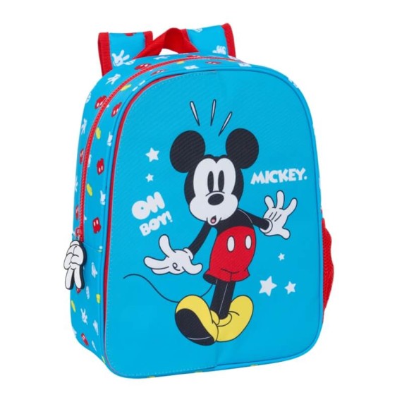 Mochila Infantil Adap. 34Cm MICKEY Fantastic Azul/Vermelho | Ref. 248.612333185