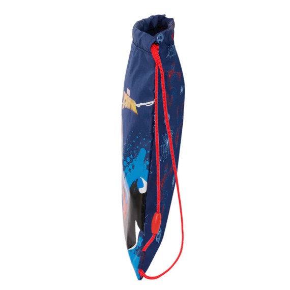 Mochila Saco Júnior 34cm SPIDERMAN Neon Azul Escuro | Ref. 248.612443855