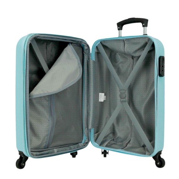 Mala de Cabine / Trolley 55cm 4 Rodas Exp. ROLL ROAD Flex Azul Claro | Ref. 186.584866E
