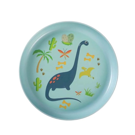 Conj. Prato, Copo, Taça e Talheres I-DRINK Dinossauro Verde | Ref. 343.ID5301C