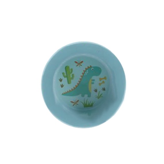 Conj. Prato, Copo, Taça e Talheres I-DRINK Dinossauro Verde | Ref. 343.ID5301C