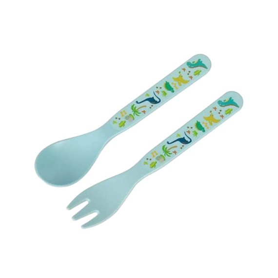 Conj. Prato, Copo, Taça e Talheres I-DRINK Dinossauro Verde | Ref. 343.ID5301C