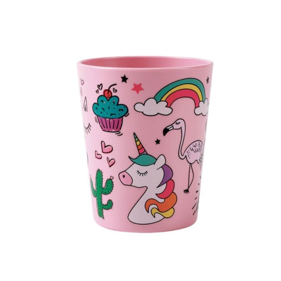 Conj. Prato, Copo, Taça e Talheres I-Drink Unicórnio Rosa | Ref. 343.ID5301A Conj. Prato, Copo, Taça e Talheres I-Drink Unicórnio Rosa | Ref. 343.ID5301A