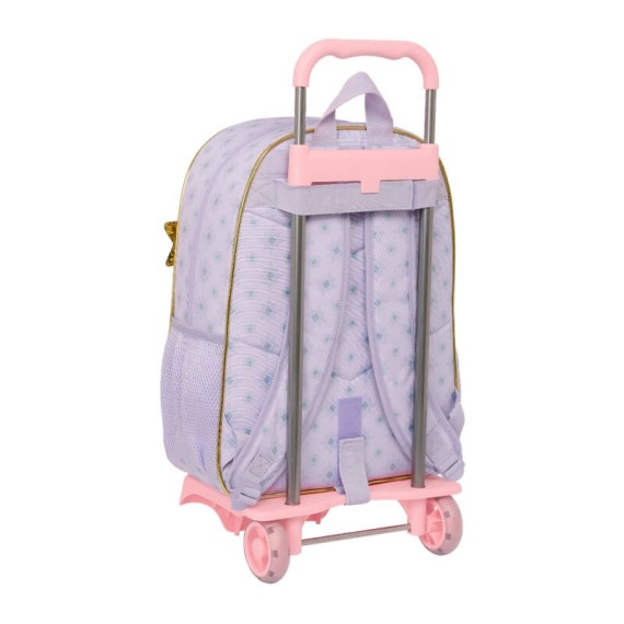 Mochila Escolar Adap. 42Cm c/ Carro WISH By Disney Lilás | Ref. 248.612368160