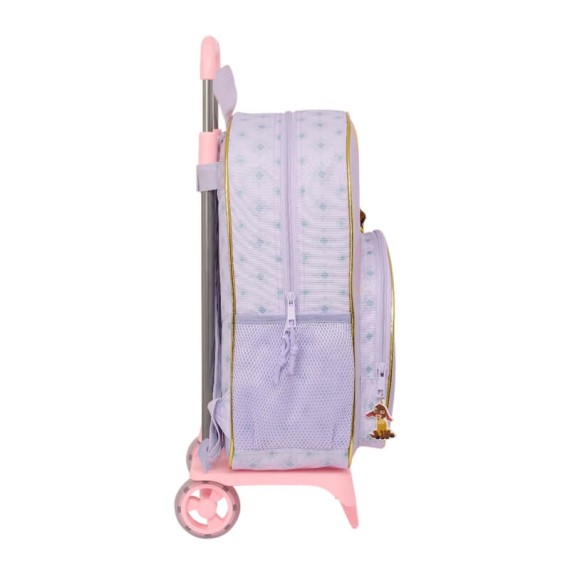 Mochila Escolar Adap. 42Cm c/ Carro WISH By Disney Lilás | Ref. 248.612368160