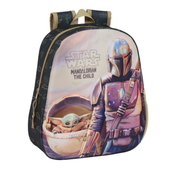 Mochila Infantil 33cm MANDALORIAN Preta | Ref. 248.622468890 Mochila Infantil 33cm MANDALORIAN Preta | Ref. 248.622468890