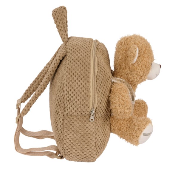 Mochila Pré-Escolar com Ursinho SAFTA Castanha | Ref. 248.622335231 Mochila Pré-Escolar com Ursinho SAFTA Castanha | Ref. 248.622335231