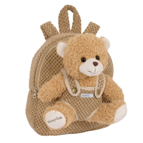 Mochila Pré-Escolar com Ursinho SAFTA Castanha | Ref. 248.622335231 Mochila Pré-Escolar com Ursinho SAFTA Castanha | Ref. 248.622335231