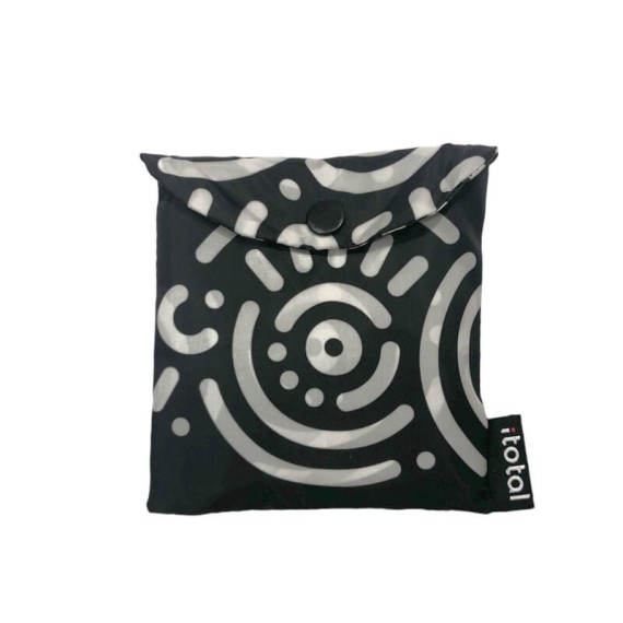 Saco de Compras I-TOTAL Geometria Preto | Ref. 343.XL2600L