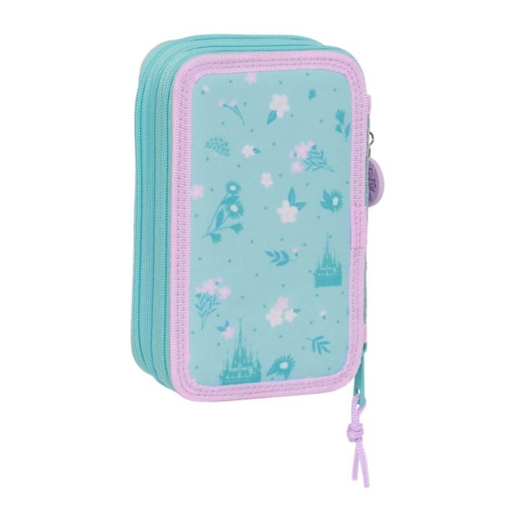 Estojo Escolar Triplo 36 Peças FROZEN II Hello Spring Azul Turquesa | Ref. 248.412373857