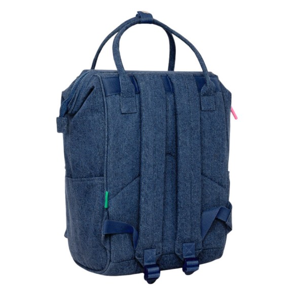 Mochila c/ Asas para Portátil 13” BENETTON Denim Azul Ganga | Ref. 248.642415838