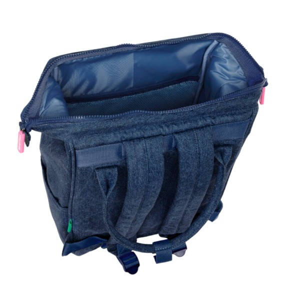 Mochila c/ Asas para Portátil 13” BENETTON Denim Azul Ganga | Ref. 248.642415838