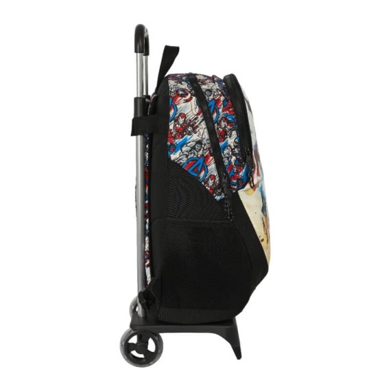 Mochila Escolar Adap. 44Cm 2C c/ Carro AVENGERS Forever Preta | Ref. 248.612384313 Mochila Escolar Adap. 44Cm 2C c/ Carro AVENGERS Forever Preta | Ref. 248.612384313