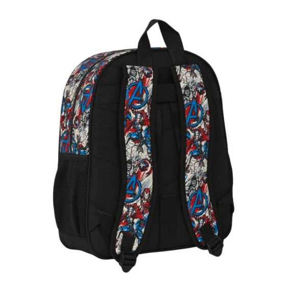 Mochila Escolar Júnior Adap. 38Cm AVENGERS Forever Preta | Ref. 248.612384640