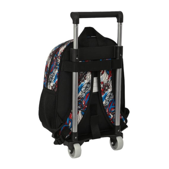 Mochila Infantil Adap. 33Cm c/ Carro AVENGERS Forever Preta | Ref. 248.612384020