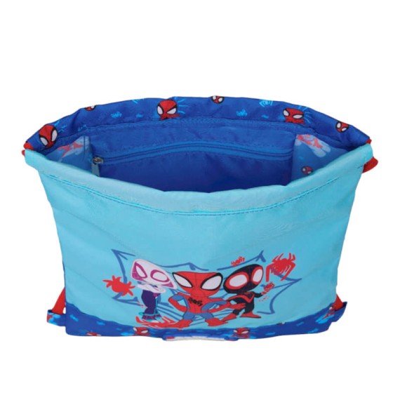 Mochila Saco Júnior 34cm SPIDEY Amazing Friends Azul | Ref. 248.642432855