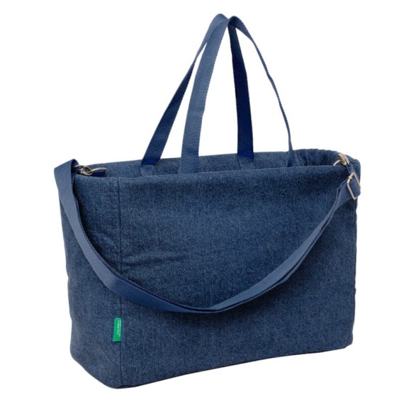 Saco de Ombro para Computador 14.1” BENETTON Denim Azul Ganga | Ref. 248.642415293