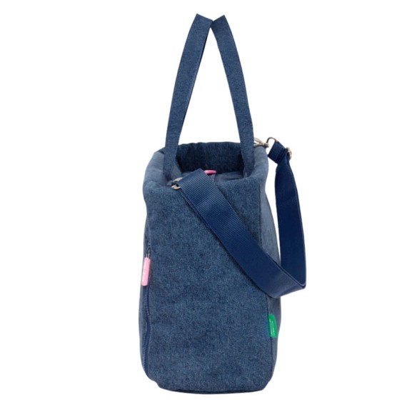 Saco de Ombro para Computador 14.1” BENETTON Denim Azul Ganga | Ref. 248.642415293