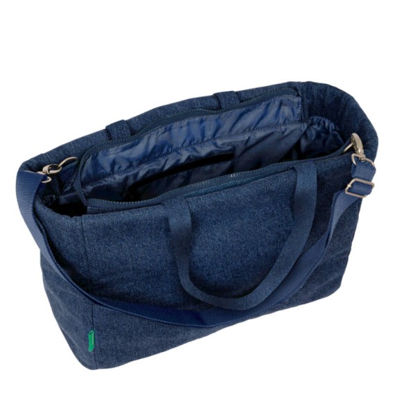 Saco de Ombro para Computador 14.1” BENETTON Denim Azul Ganga | Ref. 248.642415293