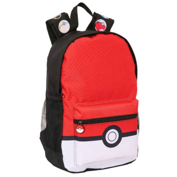Mochila Escolar 40cm POKÉMON Pokeballs Vermelha | Ref. 248.POK01154