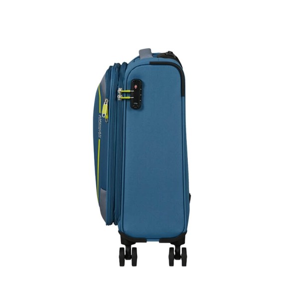 AMERICAN TOURISTER Mala de Cabine 55cm 4R Exp. Pulsonic Azul Coroa | Ref. 92MD600101