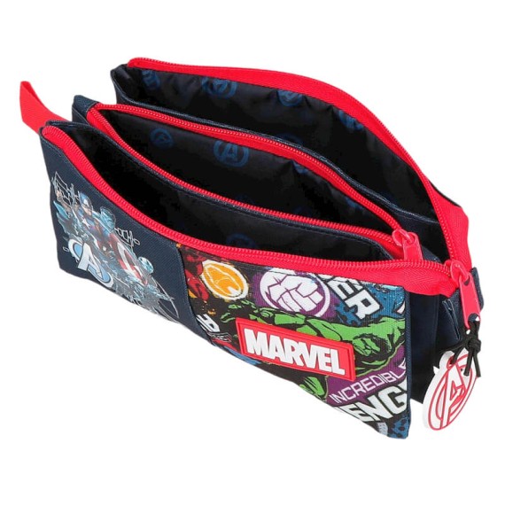Estojo Escolar Triplo AVENGERS Legendary Azul Escuro | Ref. 186.2994321