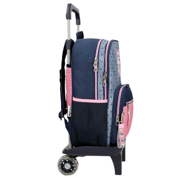 Mochila Escolar Adap. 40cm 2C c/ Carro PEPE JEANS Noni Denim Multicolor | Ref. 186.68222T1