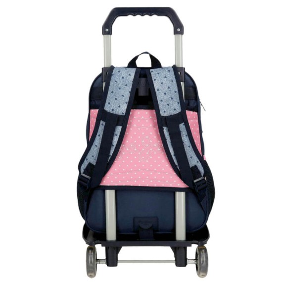 Mochila Escolar Adap. 40cm 2C c/ Carro PEPE JEANS Noni Denim Multicolor | Ref. 186.68222T1