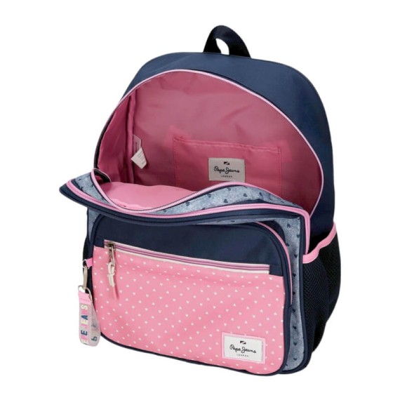 Mochila Escolar Adap. 40cm 2C c/ Carro PEPE JEANS Noni Denim Multicolor | Ref. 186.68222T1