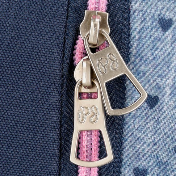 Mochila Escolar Adap. 40cm 2C c/ Carro PEPE JEANS Noni Denim Multicolor | Ref. 186.68222T1